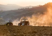 Sunčano i veoma toplo: Temperature danas do 37 stepeni tractor plowing at sunset in emilia romagna countryside
